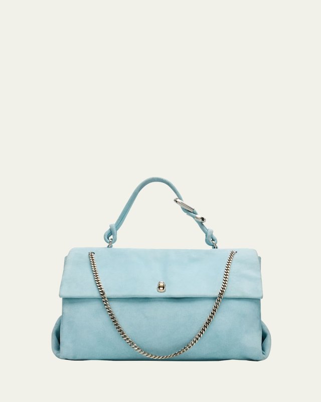 Large Suede Chain Shoulder Bag